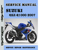 Thumbnail Suzuki GSX-R1000 2007 Service Repair Manual Pdf Download