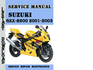 Thumbnail Suzuki GSX-R600 2001-2003 Service Repair Manual Pdf Download