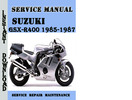 Thumbnail Suzuki GSX-R400 1985-1987 Service Repair Manual Pdf Download