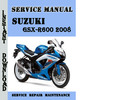 Thumbnail Suzuki GSX-R600 2008 Service Repair Manual Pdf Download
