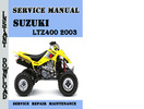 Thumbnail Suzuki LTZ400 2003 Service Repair Manual Pdf Download