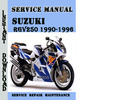 Thumbnail Suzuki RGV250 1990-1996 Service Repair Manual Pdf Download