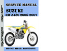 Thumbnail Suzuki RM-Z450 2005-2007 Service Repair Manual Pdf Download