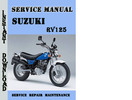 Thumbnail Suzuki RV125 Service Repair Manual Pdf Download