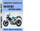 Thumbnail Suzuki SFV650 2009 Service Repair Manual Pdf Download