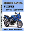 Thumbnail Suzuki SV650 1999-2001 Service Repair Manual Pdf Download