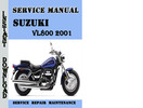 Thumbnail Suzuki VL800 2001 Service Repair Manual Pdf Download