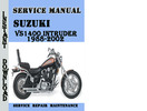 Thumbnail Suzuki VS1400 Intruder 1988-2002 Service Repair Manual Pdf 