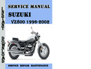 Thumbnail Suzuki VZ800 1996-2002 Service Repair Manual Pdf Download