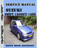 Thumbnail Suzuki Swift 1300GTI 1988 Service Repair Manual Pdf Download