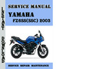 Thumbnail Yamaha FZ6SS(SSC) 2003 Service Repair Manual Pdf Download