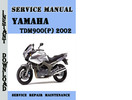 Thumbnail Yamaha TDM900(P) 2002 Service Repair Manual Pdf Download