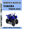 Thumbnail Yamaha YFM50S 2003 Service Repair Manual Pdf Download