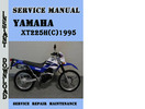 Thumbnail Yamaha XT225H(C)1995 Service Repair Manual Pdf Download