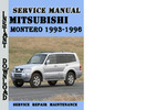 Thumbnail Mitsubishi Montero 1993-1996 Service Repair Manual Pdf 