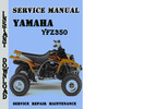 Thumbnail Yamaha YFZ350 Service Repair Manual Pdf Download