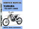 Thumbnail Yamaha YZ125T1 2005 Service Repair Manual Pdf Download