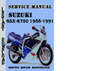 Thumbnail Suzuki GSX-R750 1988-1991 Service Repair Manual Pdf Download