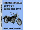 Thumbnail Suzuki GZ250 2002-2009 Service Repair Manual Pdf Download