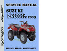 Thumbnail Suzuki LT-A500XP LT-A500XPZ 2009 Service Repair Manual Pdf 