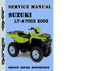 Thumbnail Suzuki LT-A700X 2005 Service Repair Manual Pdf Download