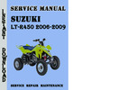 Thumbnail Suzuki LT-R450 2006-2009 Service Repair Manual Pdf Download