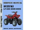 Thumbnail Suzuki LT-Z50 2008-2009 Service Repair Manual Pdf Download