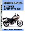 Thumbnail Suzuki XF650 1996-2001 Service Repair Manual Pdf Download