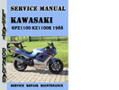 Thumbnail Kawasaki GPZ1100 KZ1100R 1988 Service Repair Manual