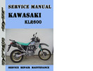 Thumbnail Kawasaki KLR600 Service Repair Manual Pdf Download