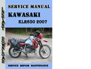 Thumbnail Kawasaki KLR650 2007 Service Repair Manual Pdf Download