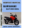 Thumbnail Suzuki KLV1000 2004 Service Repair Manual Pdf Download
