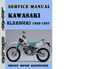 Thumbnail Kawasaki KLX250(R) 1993-1997 Service Repair Manual 