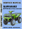 Thumbnail Kawasaki KVF750 Brute Force 2008-2009 Service Repair Manual