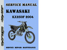 Thumbnail Kawasaki KX250F 2004 Service Repair Manual Pdf Download