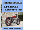 Thumbnail Kawasaki KZ400 1978-1981 Service Repair Manual Pdf Download