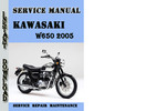 Thumbnail Kawasaki W650 2005 Service Repair Manual Pdf Download