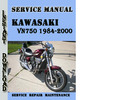 Thumbnail Kawasaki VN750 1984-2000 Service Repair Manual
