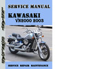 Thumbnail Kawasaki VN2000 2003 Service Repair Manual Pdf Download