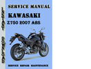 Thumbnail Kawasaki Z750 2007 ABS Service Repair Manual Pdf Download
