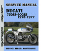 Thumbnail Ducati 750SS-900SS 1975-1977 Service Repair Manual