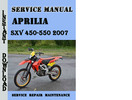 Thumbnail Aprilia SXV 450-550 2007 Service Repair Manual