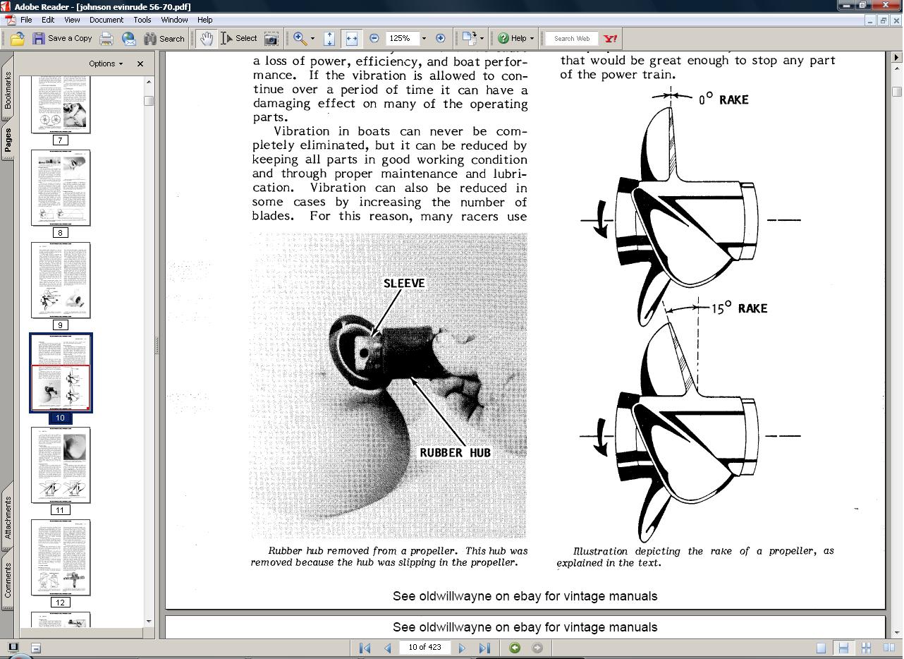 Thumbnail Antique Johnson outboard repair manual Huge