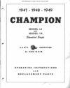 Thumbnail champion outboard 1J 1K owners and parts manual