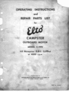 Thumbnail elto campster outboard motor owner & parts manual