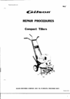 Thumbnail Gilson compact tiller  front tine repair manual