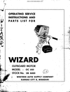 Thumbnail Wizard outboard motor parts n ops manual western auto