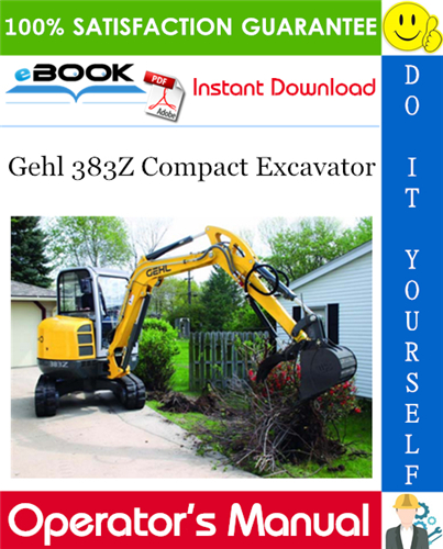 Thumbnail ☆☆ Best ☆☆ Gehl 383Z Compact Excavator Operators Manual