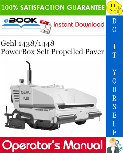 Thumbnail ☆☆ Best ☆☆ Gehl 1438/1448 PowerBox Self Propelled Paver Operators Manual