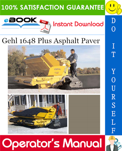 Thumbnail ☆☆ Best ☆☆ Gehl 1648 Plus Asphalt Paver Operators Manual